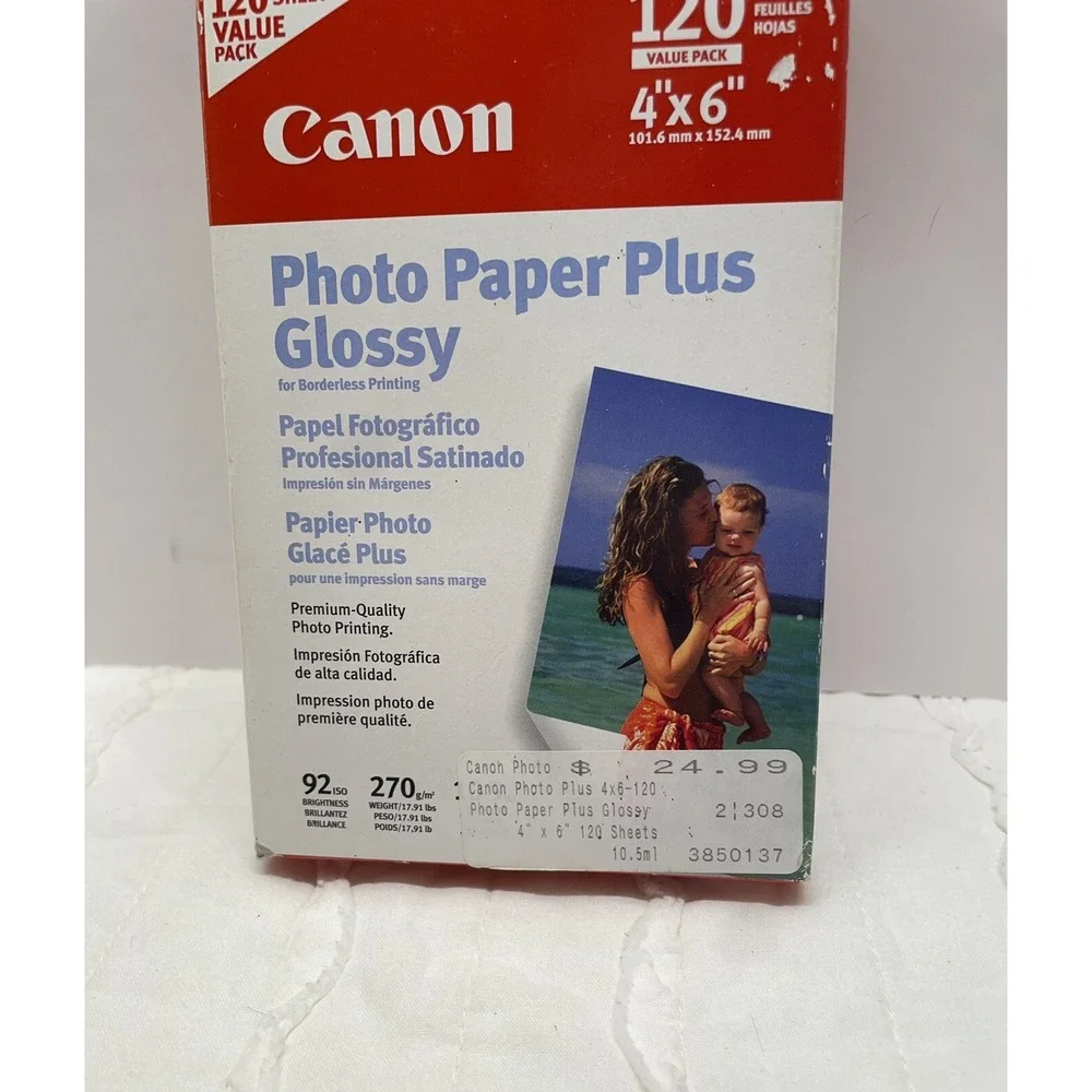 Canon Photo Paper Plus Glossy 120 Sheets 4x6